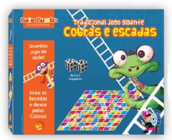 Jogo Tradicional Cobras e Escadas Gigante - Ri Happy