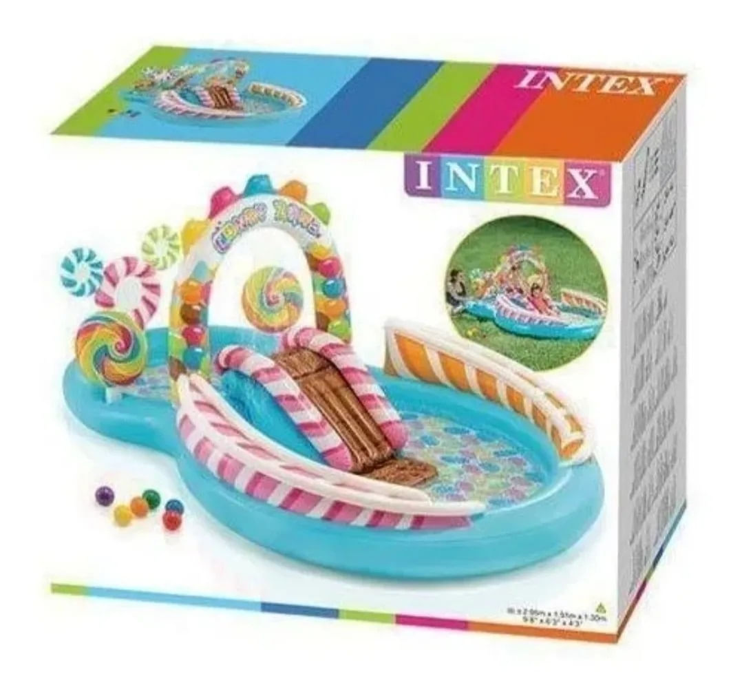 Piscina Infantil Playground Candy Zone 206 Litros Intex Ri Happy