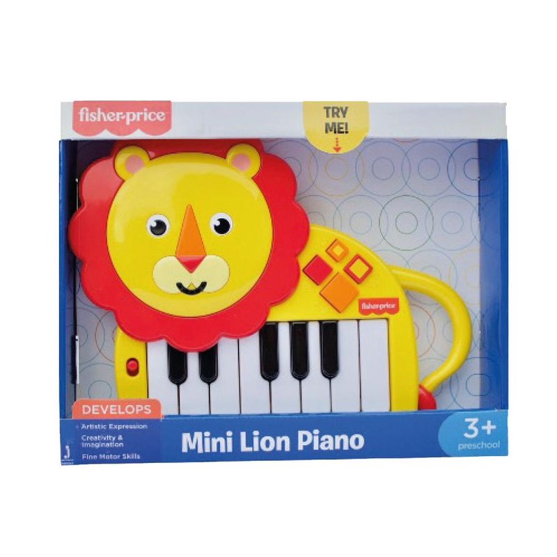 Mini-Teclado---Fisher-Price---Leao---Fun---Amarelo-1