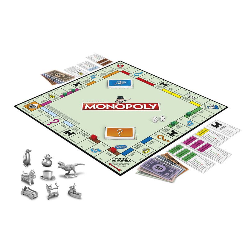 Hasbro monopoly jogo de tabuleiro de brinquedo, jogo de tabuleiro tipo  guaxinim versão atualizada do jogo das mãos fortes