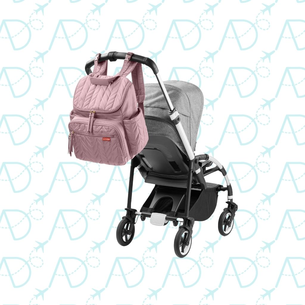 Encontraproduto.com.br - MOCHILA MATERNIDADE FORMA LILAS ROSADO - 4562