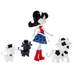 Mini-Boneca-Articulada-e-Pets---21-Cm---Enchantimals---Familia-de-Inverno---Cambrie-Cow-Ricotta-Mac-e-Cheese---Mattel