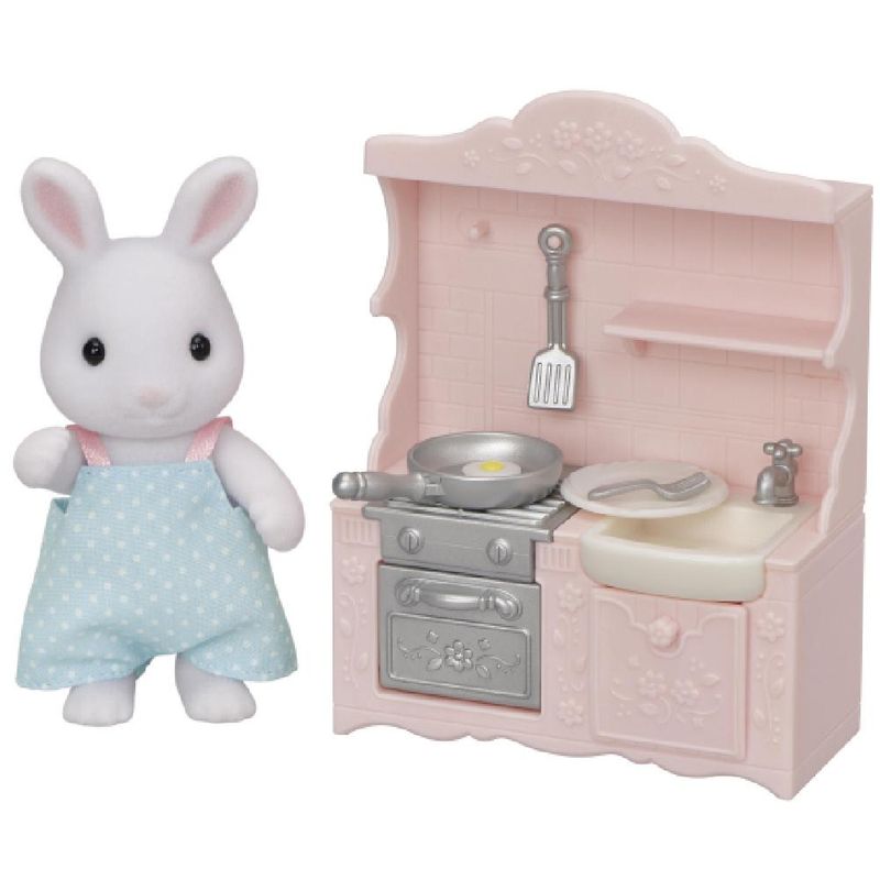 Conjunto-Cozinha-Figura-e-Acessorios---Sylvanian-Families---Papai-Coelho---Epoch-0