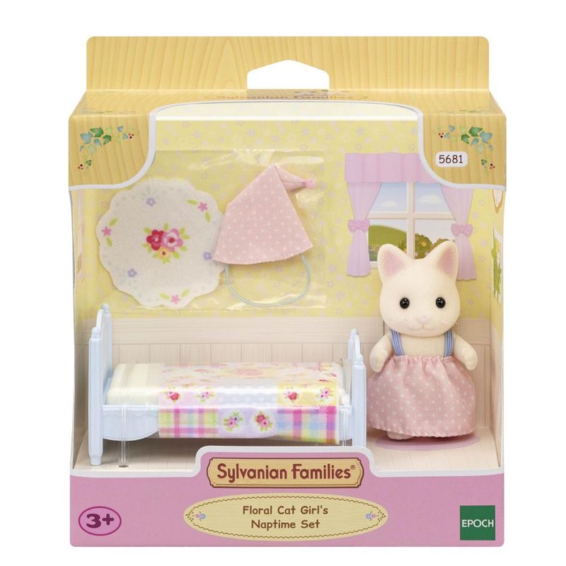 Conjunto-Cama-Figura-e-Acessorios---Sylvanian-Families---Menina-Gato-Primavera---Epoch-3