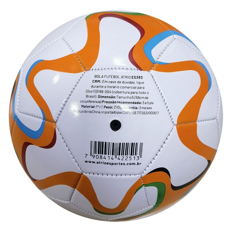 Bola-de-Futebol---Atrio---Tamanho-5---Branco-e-Laranja---Multikids-2