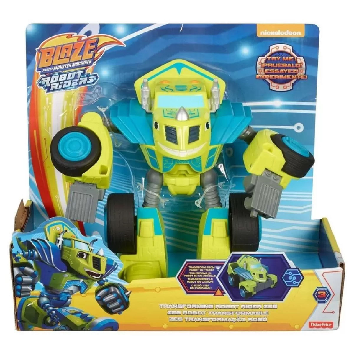 Fisher Price Blaze Robot Riders Zeg Ri Happy