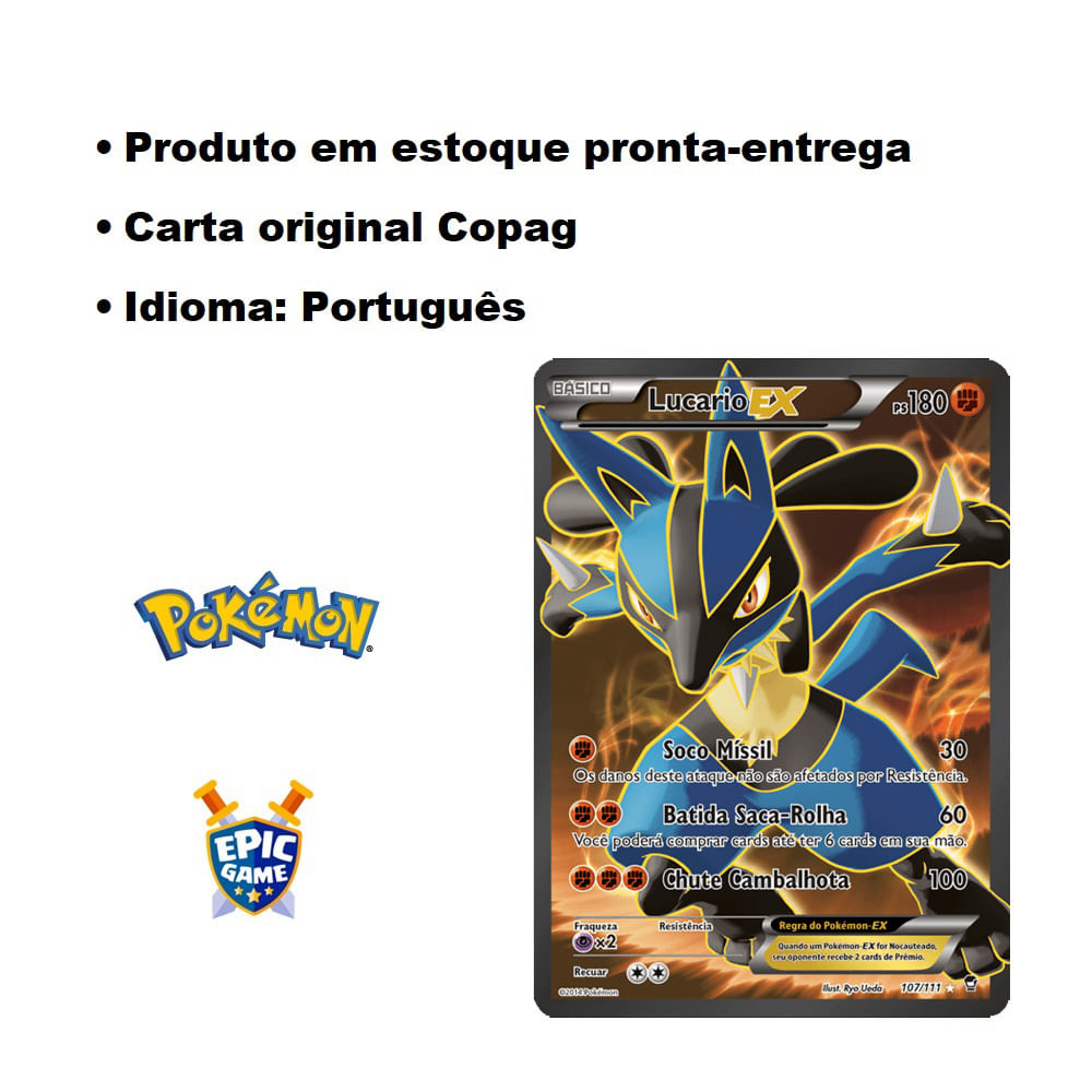 Pokemon Deck Baralho De Batalha EX Lucário Português Copag