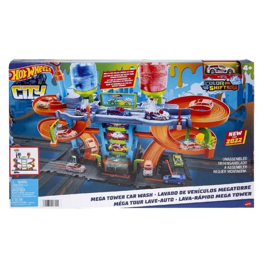 Pista Hot Wheels City Lava-Rápido Mega Tower Mattel - HDP05 - Ri Happy