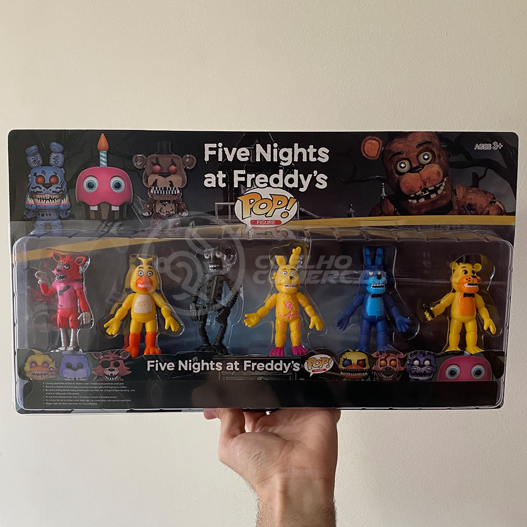 Kit 6 Bonecos Bonequinhos Five Nights At Freddy 's FNAF Brinquedo Infantil  Criança Action Figure - Ri Happy