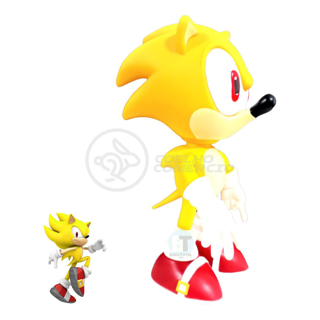 Boneco Sonic The Hedgehog Articulado Super Sonic - Ri Happy