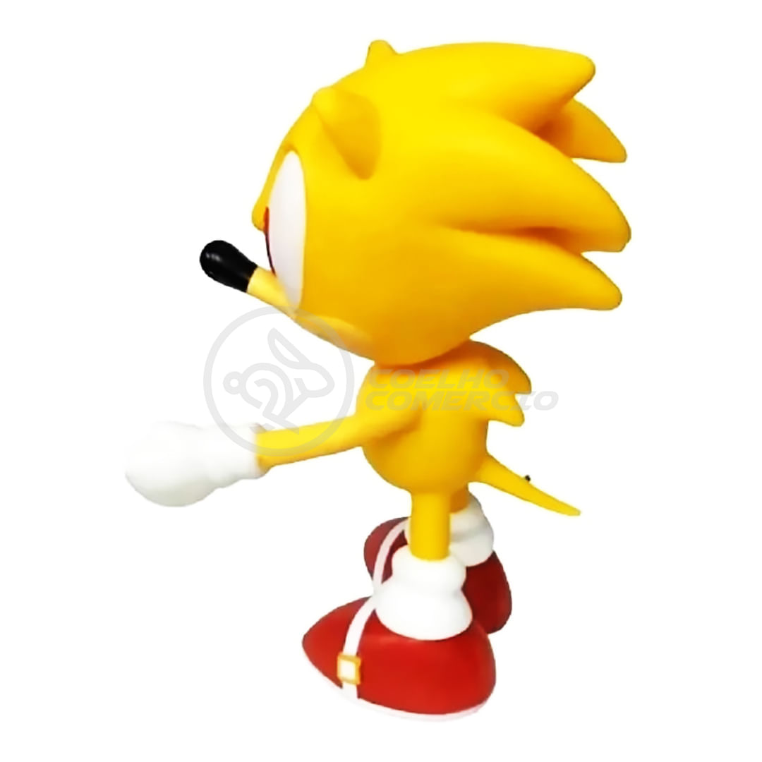 Boneco Sonic Amarelo Articulado Grande Super Size 23cm - Bonecos