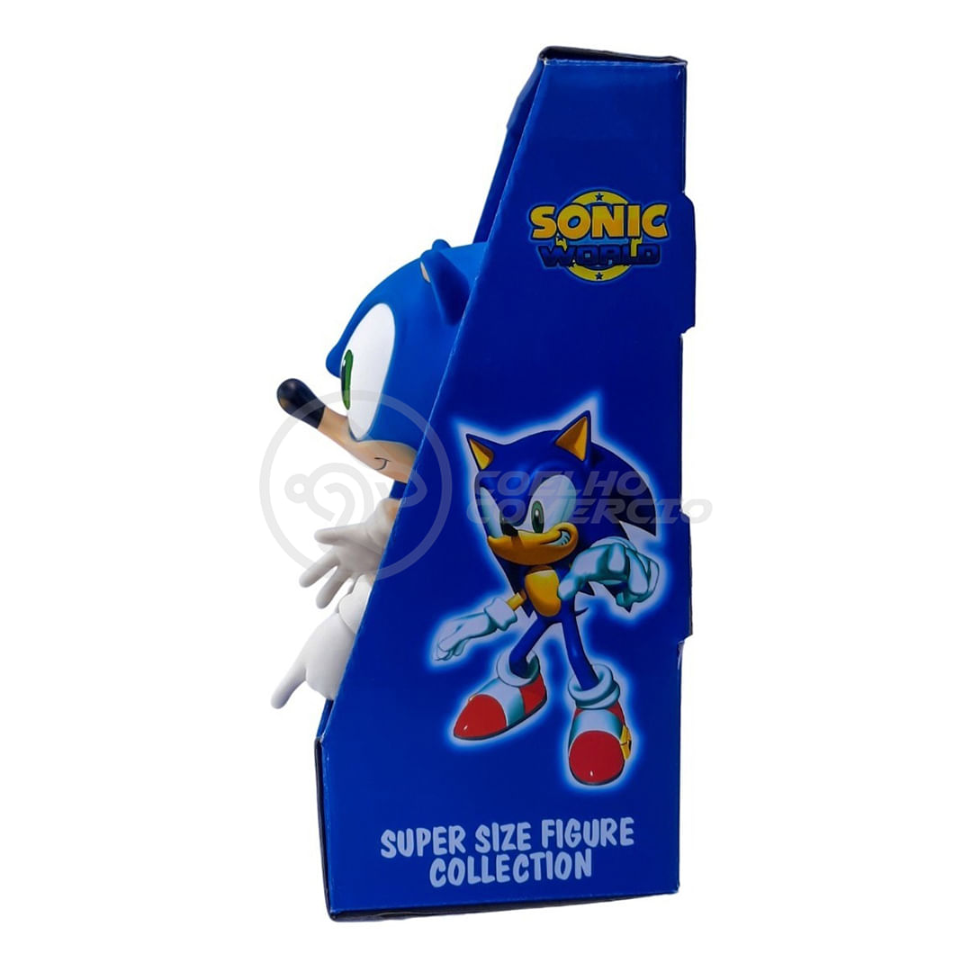 Boneco Action Figure Sonic Articulado Grande Super Size - 23cm - Sonic  World - Action Figure - Brinquedos