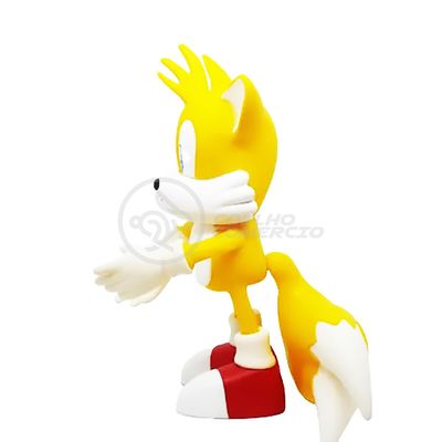 Boneco Sonic Amarelo Articulado Grande Super Size 23cm - Bonecos