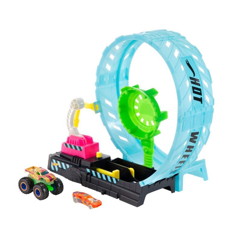 Pista-de-Percurso---Hot-Wheels---Desafio-Looping-Epico-Brilha-No-Escuro---Monster-Trucks---Mattel-0
