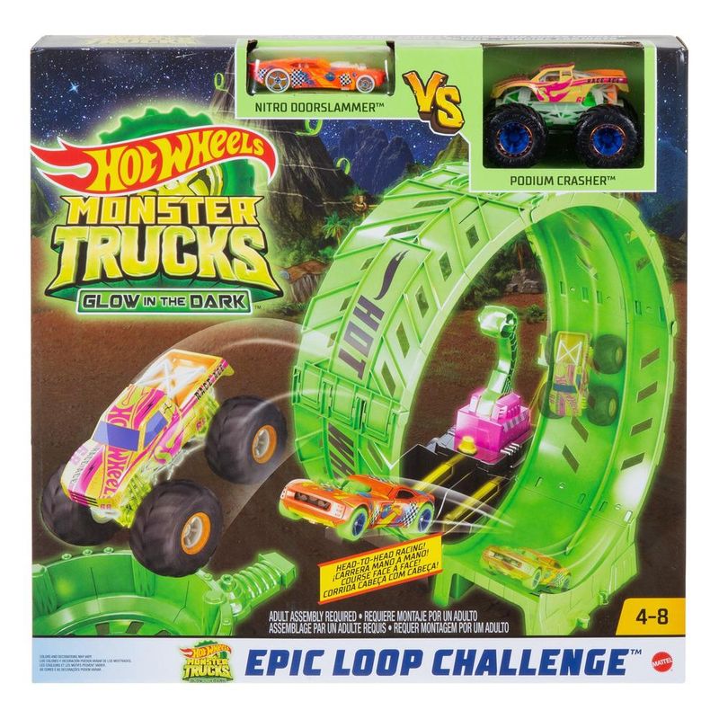 Pista Carrinho Brinquedo Neon Looping Brilha No Escuro Pk005