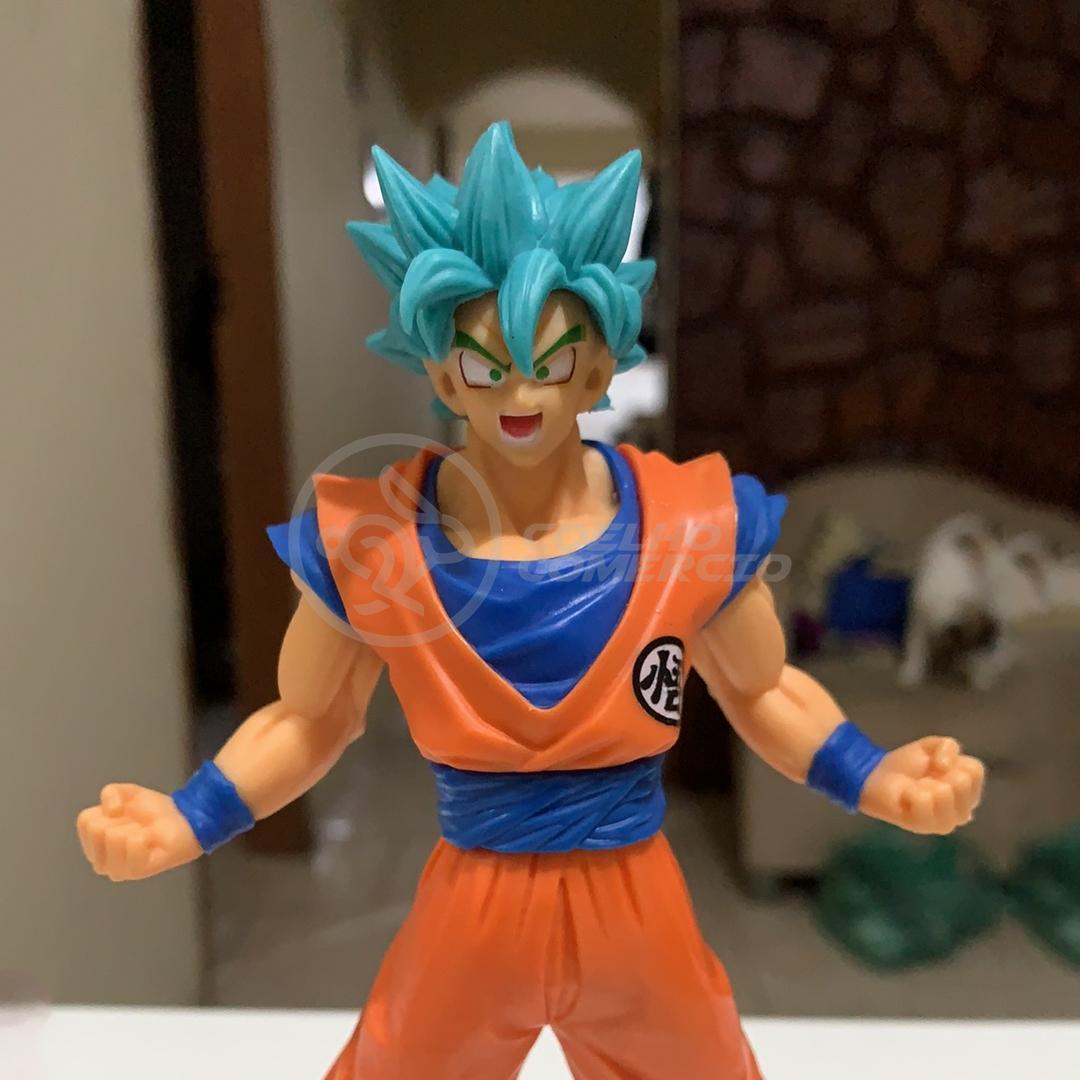 Boneco Action Figure Miniatura Goku Super Sayajin Blue Colecionáveis  Dragonball Z Super - 18Cm - Ri Happy