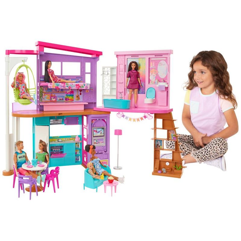 Playset – Barbie – Nova Casa De Férias Malibu – Colorida – Mattel