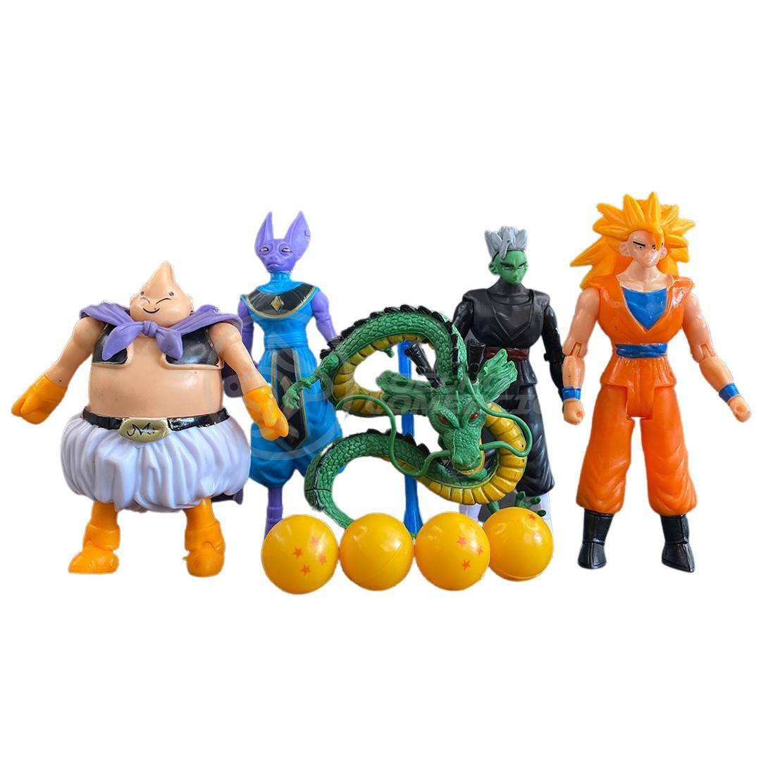 Kit Boneco Dragon Ball Z Action figure Goku, Bills, Majin Boo, Zamasu,  Shenlong e Esféras