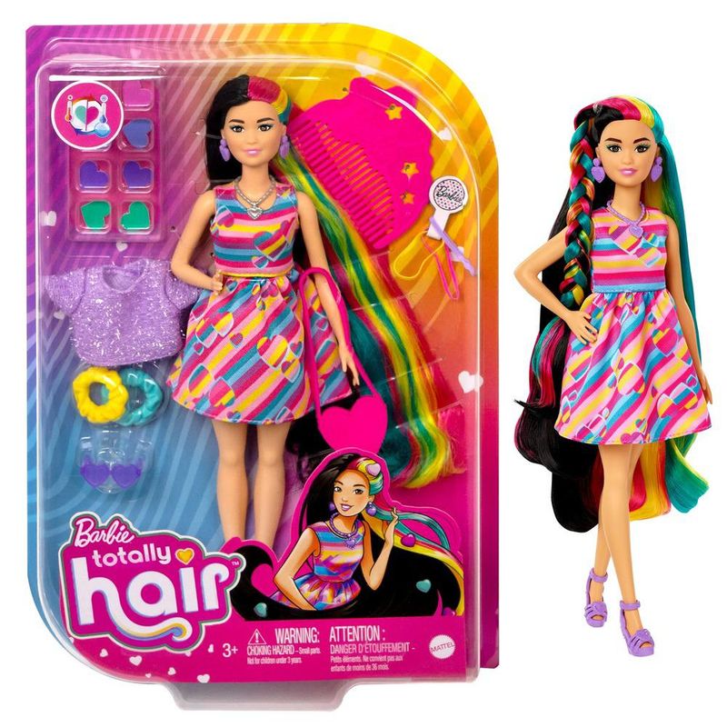 Boneca-Articulada---Barbie---Totally-Hair---Vestido-de-Coracao---Rosa---22cm---Mattel-1
