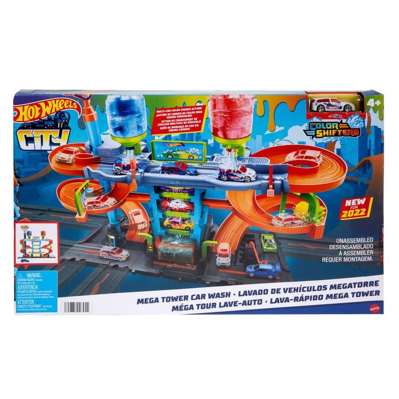 Playset-e-Mini-Veiculo---Hot-Wheels---City---Lava-Rapido-Mega-Tower---Mattel-1