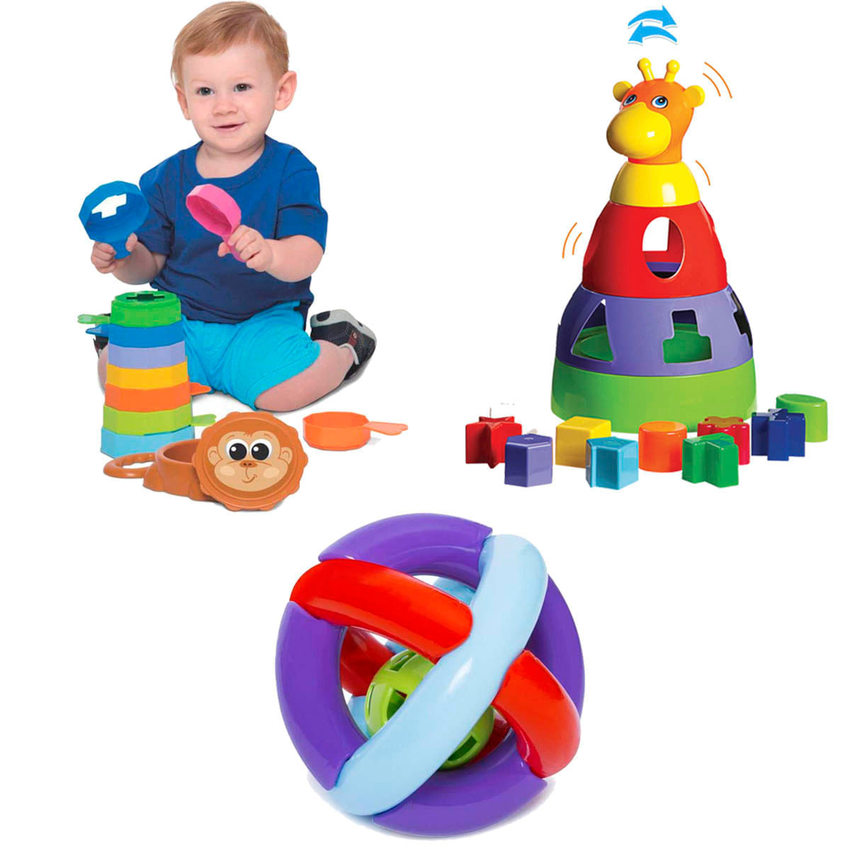 Brinquedos para Bebês 1 Ano Menino e Menina + Brinde - Ri Happy