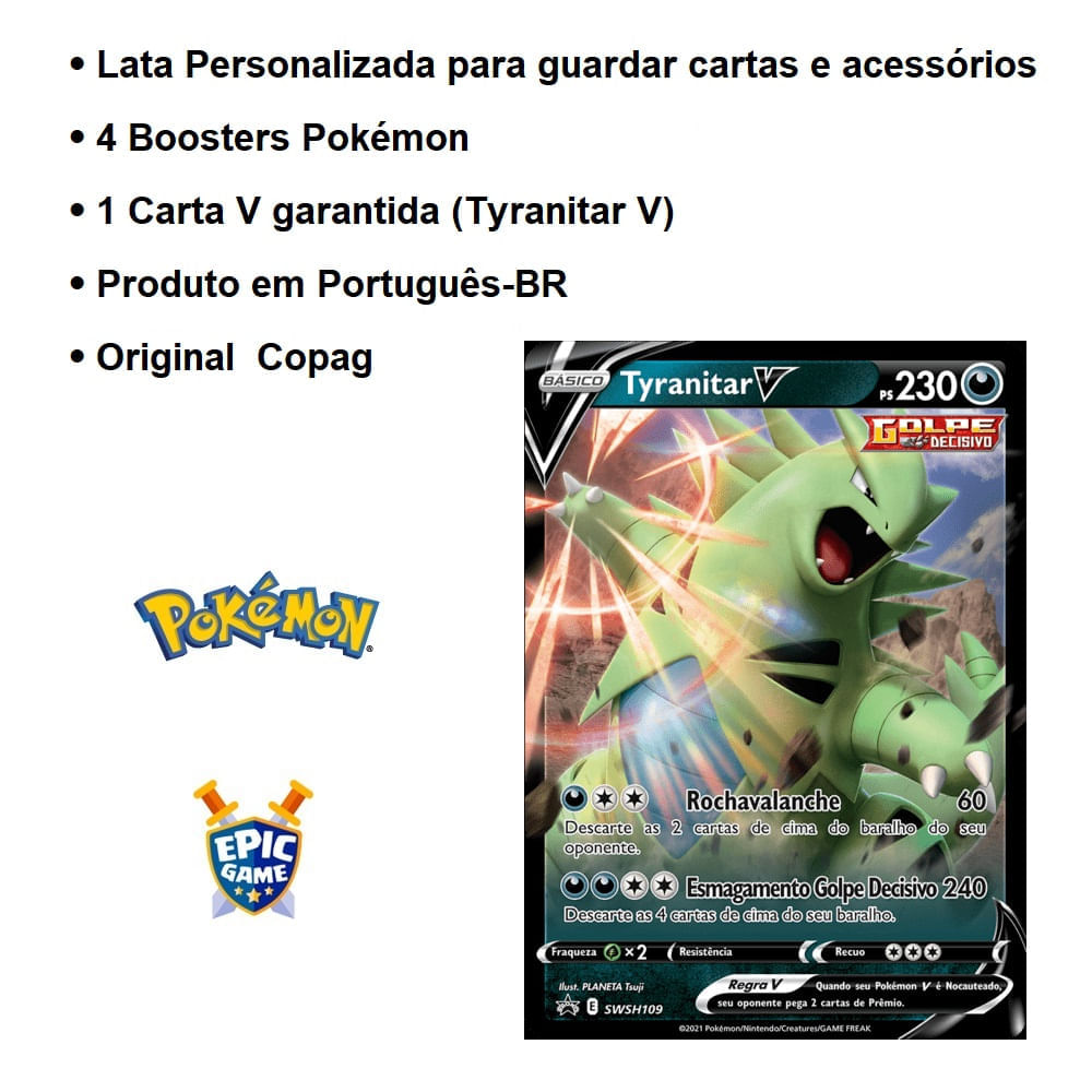 Brinquedo Pokémon Latas Herois V Galide Novo - GAMES & ELETRONICOS