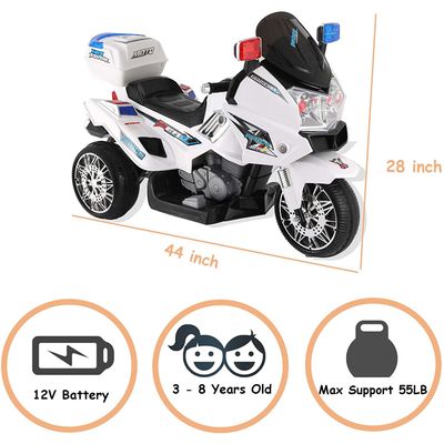 Moto Polícia Touring Elétrica Infantil Motorizado 12V - 998548 - Tapuz -  Real Brinquedos