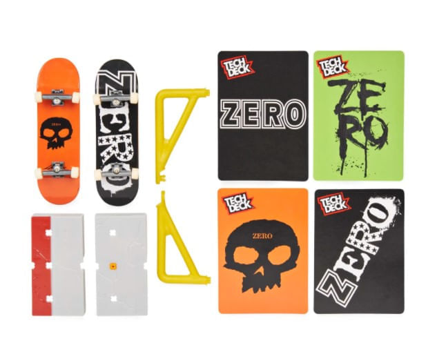 Kit 2 Skate De Dedo Tech Deck Com Obstáculo Cards Brinquedo:Disorder