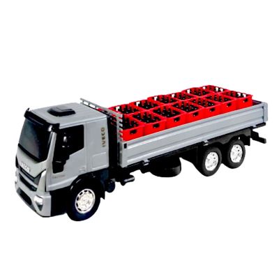 Caminhão Brinquedo Infantil Miniatura Iveco Tector Dropside