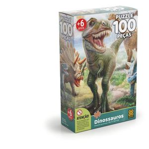 Quebra-Cabeça Grow 100 Peças Dinossauros 02660