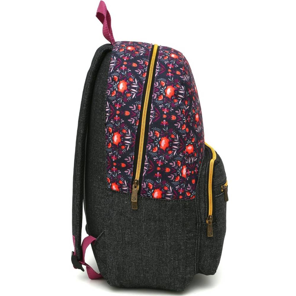 Mochila jeans feminina costas sale tipo capricho reforçada 14399 navy