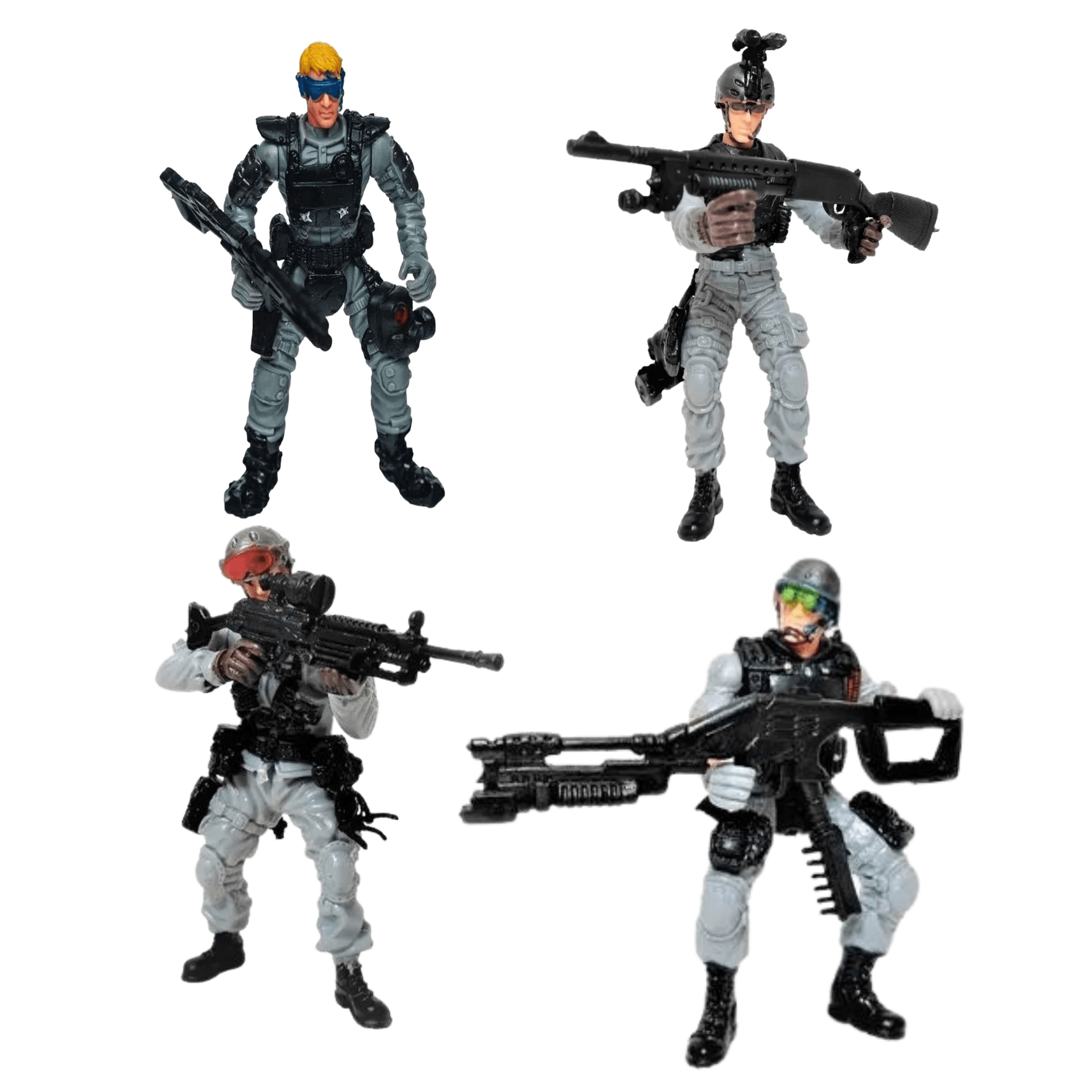 Kit SWAT com 24 Policiais de Brinquedo Operações Especiais - Buba