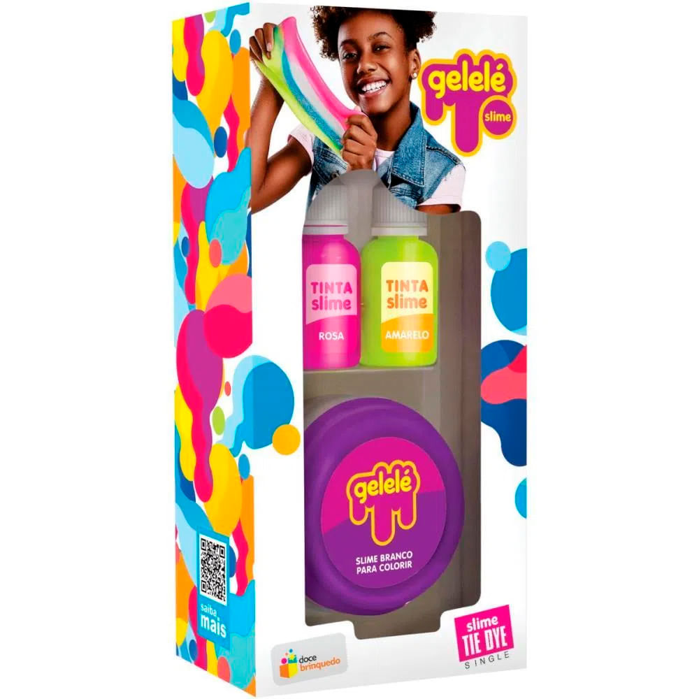 Kit Lab Slime Tie Dye Single Faça Você Mesmo Gelelé +Glitter - Ri
