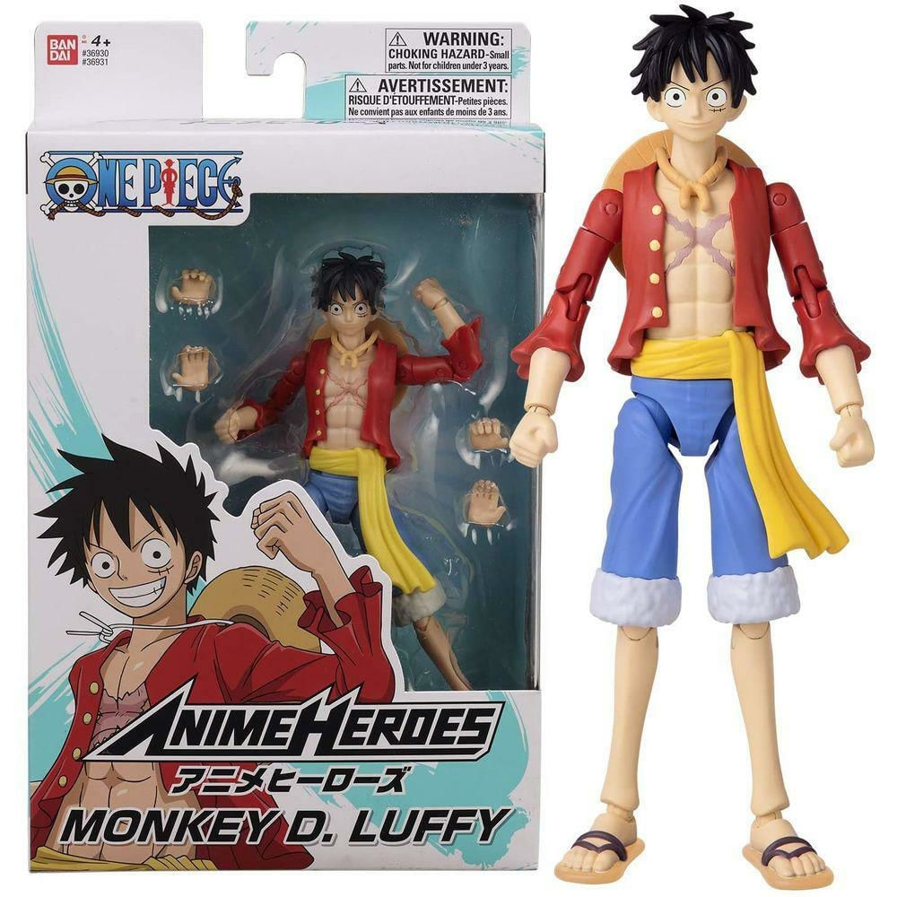 Boneco One Piece Anime Heroes Monkey D Luffy Bandai F00673 - Ri Happy
