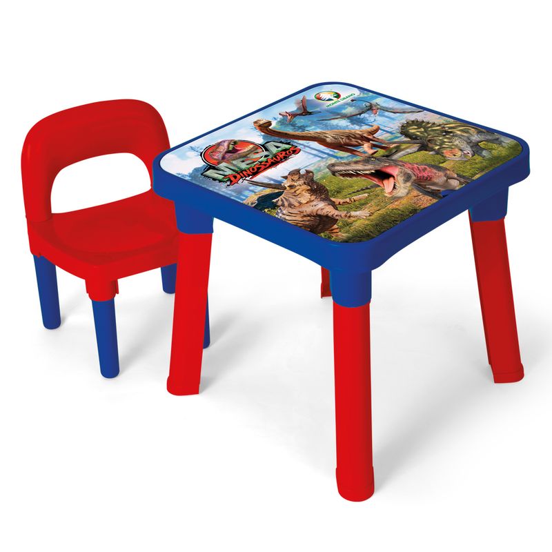 Mesinha-com-Cadeira-Infantil---Dinossauros---Azul---Monte-LIbano-0