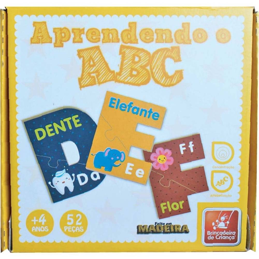 Jogo Educativo e Didatico Aprendendo o ABC 51 Pecas +4 Anos - Ri Happy