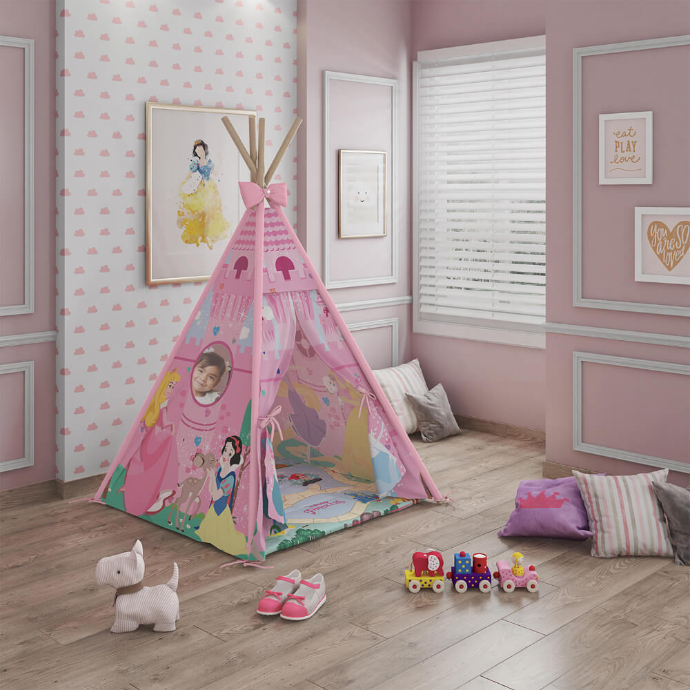 Cabana Infantil Princesas Disney - Rosa - Ri Happy