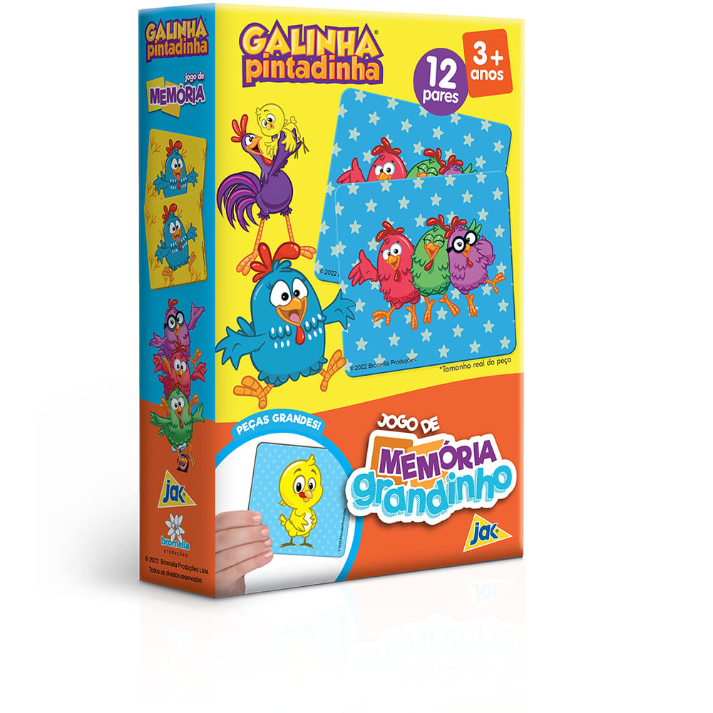 Jogo da Memória Personagens Galinha Pintadinha  Jogos de memória,  Decoração festa galinha pintadinha, Jogo memoria infantil