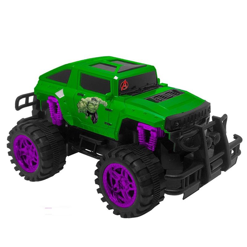 Veiculo-Monster-Machine---Avengers---Hulk---Rc-7-Func---Candide---Verde-1
