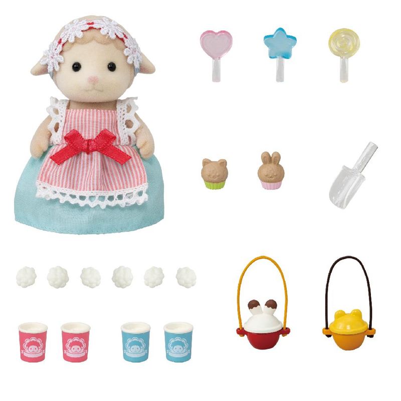 Sylvanian-Families---Triciclo-Delivery-de-Pipoca---Mamae-Ovelha---Epoch-1