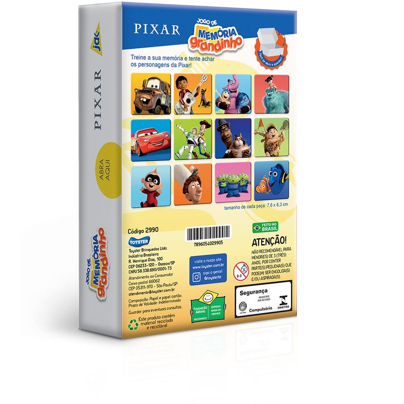 Jogo-de-Memoria---Grandinho---Disney---Pixar---2-a-4-Jogadores---Toyster-2