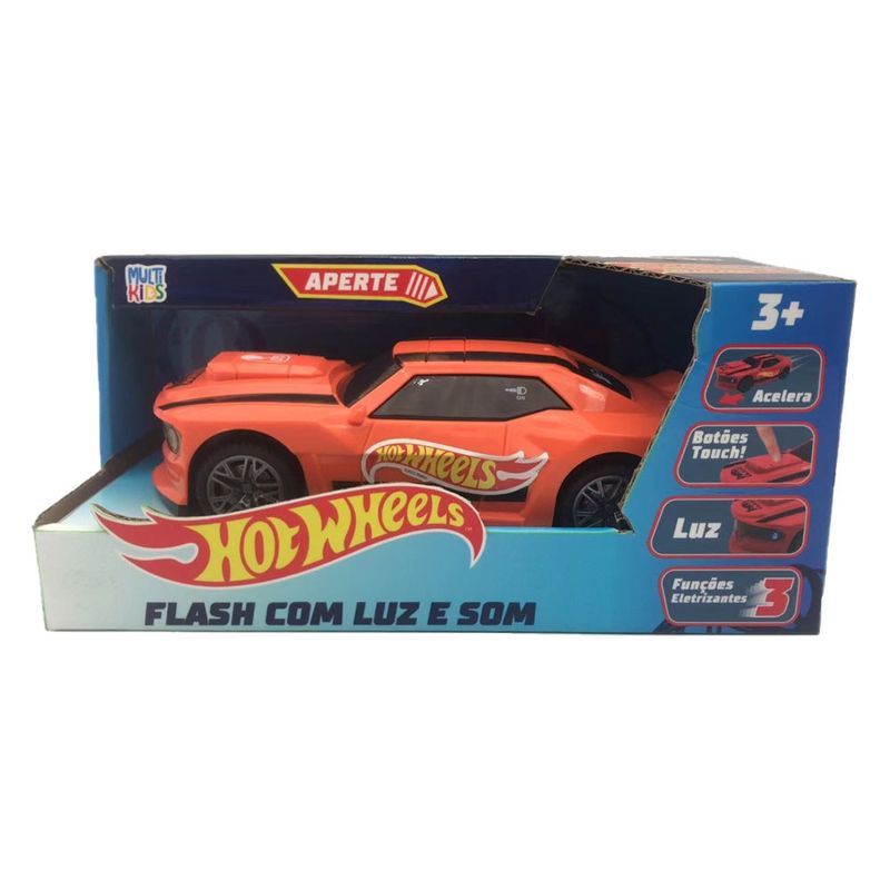 Mini-Veiculo---Hot-Wheels---Flash-com-Luz-e-Som---Multikids---Laranja-1