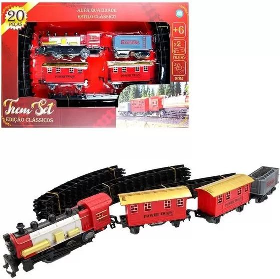 Ferrorama TREM Infantil a Pilha com Som e LUZ DM TOYS DMT5373 - Ri Happy