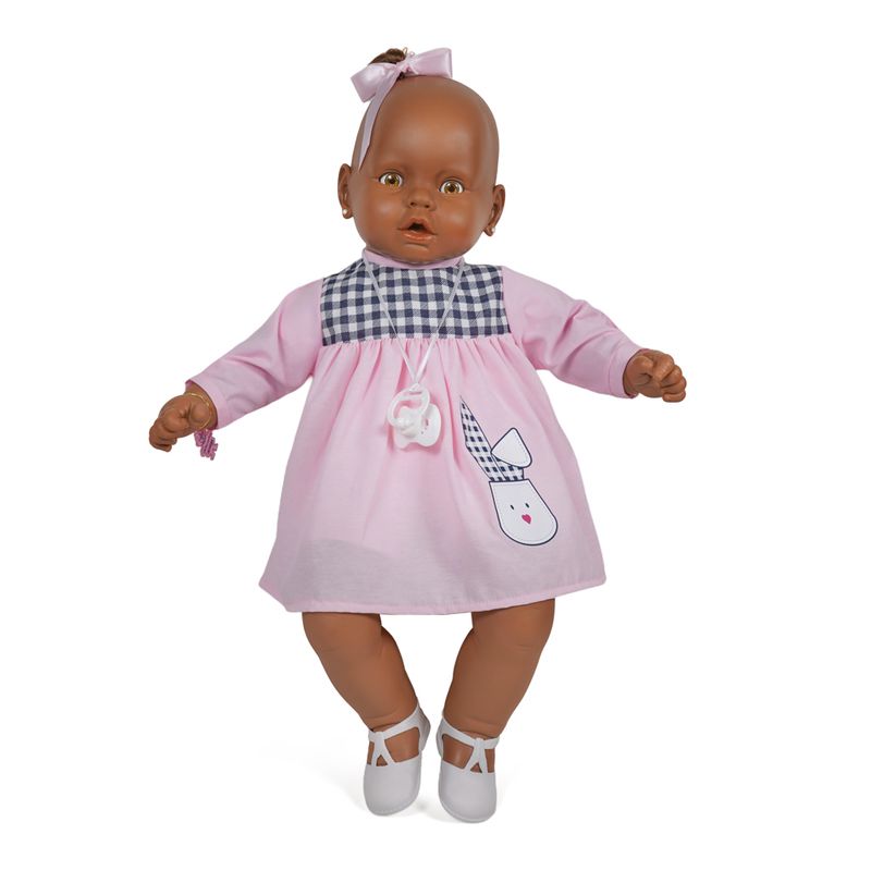 Boneca---Meu-Bebe-Negro---Vestido-Rosa---Estrela-0