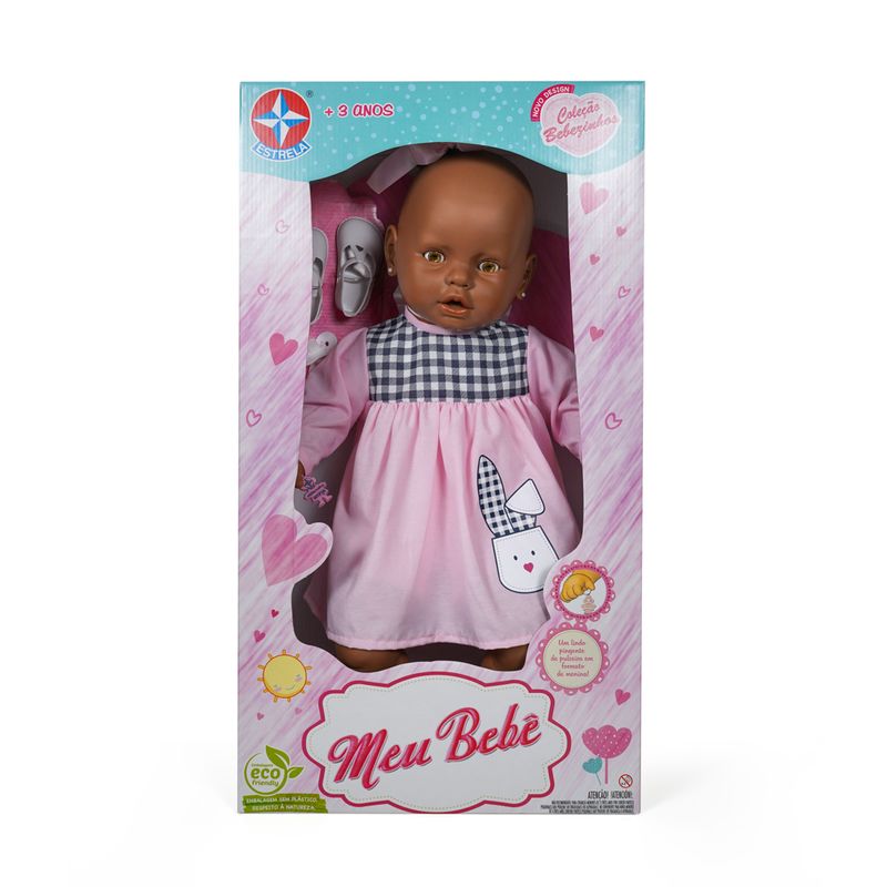 Boneca---Meu-Bebe-Negro---Vestido-Rosa---Estrela-4