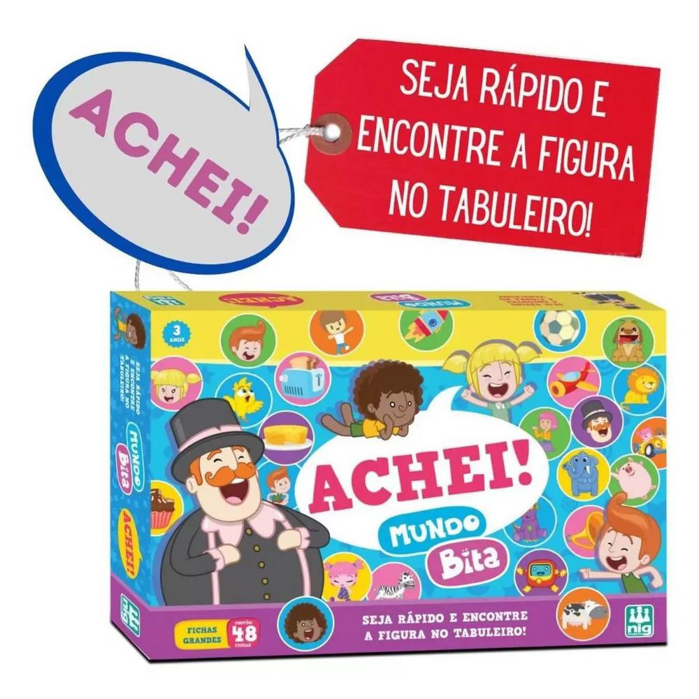 Jogo Educativo Infantil Mundo Bita Achei 48Fichas +3Anos Nig - Ri Happy