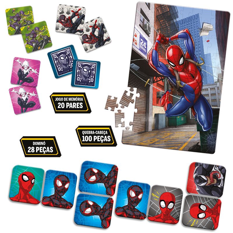 Conjunto-de-Jogos---Disney---Marvel---Homem-Aranha---3-Jogos---Jak---Toyster-2