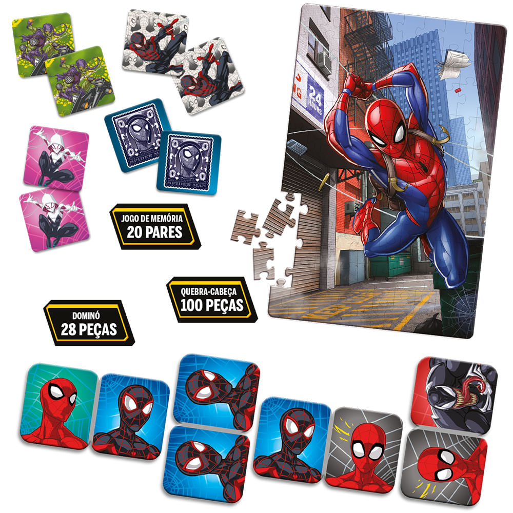 Jogo da Memória - Homem Aranha - 24 Pares - Toyster