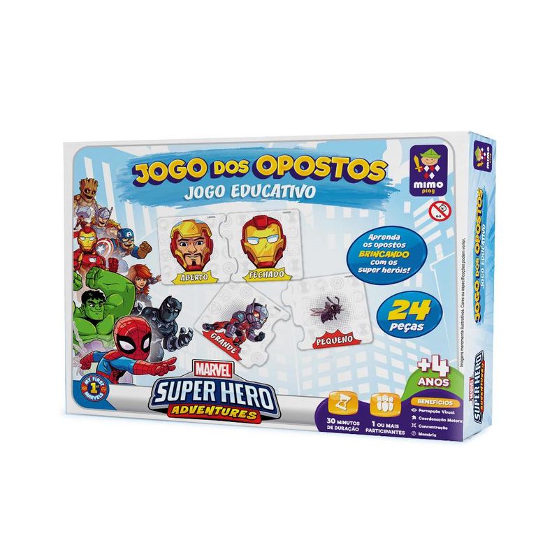 Jogo-Educativo---Opostos---Disney---Marvel---Super-Hero---24-Pecas---1-a-4-Jogadores---Mimo-0