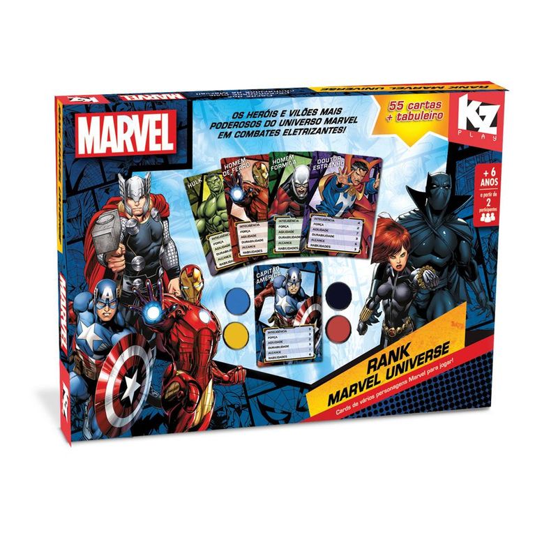 Jogo-de-Cartas---Marvel---Os-Vingadores---Rank----2-Jogadores-ou-Mais---Elka-1